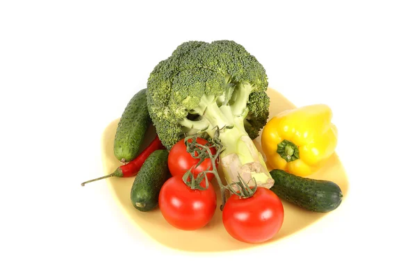 Крупним планом вид овочів ізольовані на білому — стокове фото