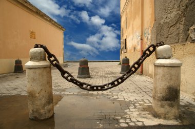 Ancient streets of Syracuse, Sicily, Italy clipart