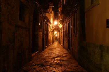 Ancient streets of Syracuse, Sicily, Italy clipart