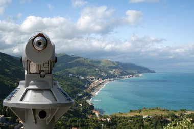 Akdeniz hava manzaralı panoramik manzara