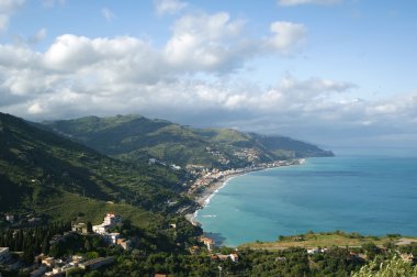 Akdeniz hava manzaralı panoramik manzara