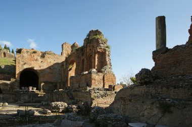 taormina, Güney İtalya antik tiyatro