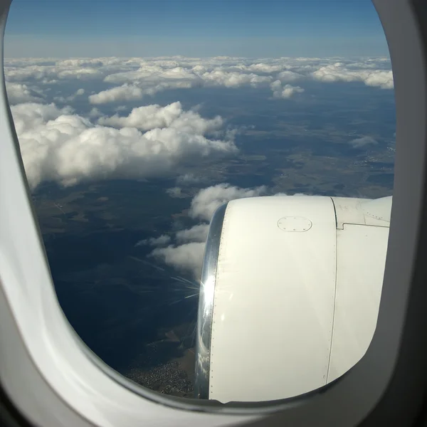Vista do avião da turbina — Fotografia de Stock