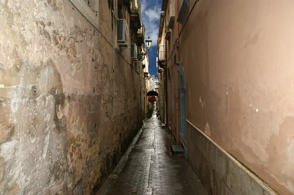 Antiguas calles de Siracusa, Sicilia, Italia —  Fotos de Stock