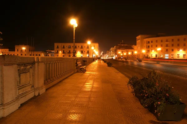 stock image Ancient streets of Syracuse at night, Sicily, Italy