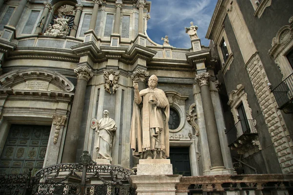 De kathedraal van catania, recht op st. agatha, Sicilië — Stockfoto