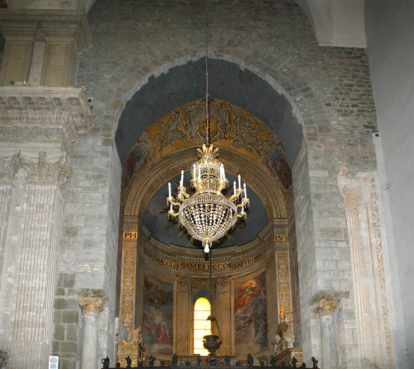 里面的大教堂的卡塔尼亚，题为向圣阿加莎 — 图库照片