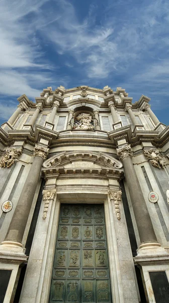 De kathedraal van catania, recht op st. agatha, Sicilië — Stockfoto