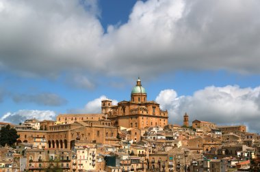 sicilia, agrigento eyaletinde bir tipik Antik şehir manzarası