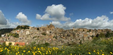 sicilia, agrigento eyaletinde bir tipik Antik şehir manzarası