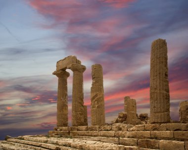 Ancient Greek Temple of Juno, Agrigento, Sicily clipart