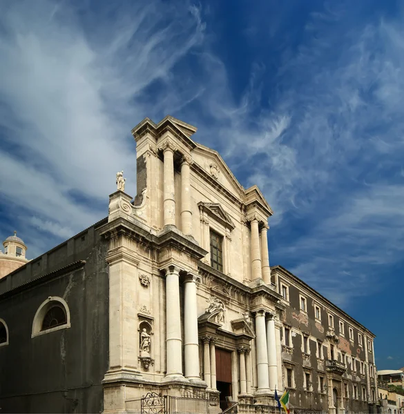Catholic church of Catania. Sicily, southern Italy — Stock Photo, Image