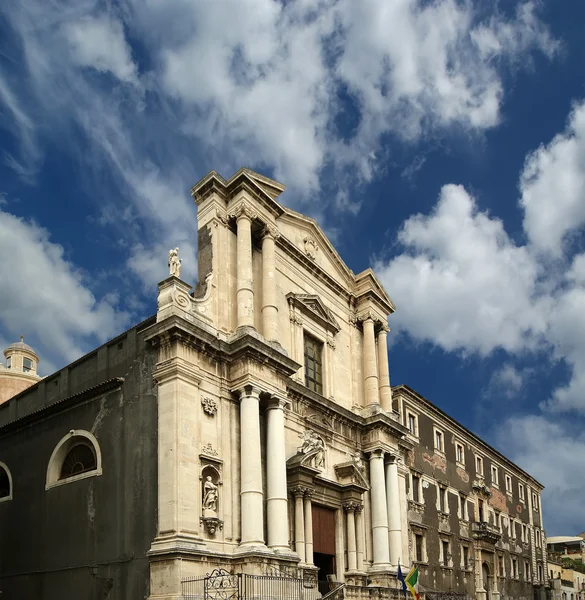 Kościół katolicki z catania. Sycylia, — Zdjęcie stockowe