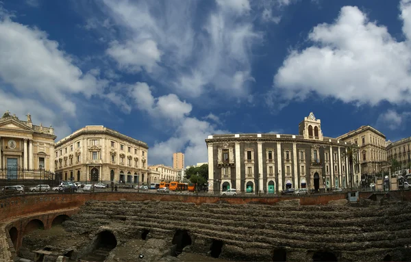 Anfiteatro Romano di Catania, Sicilia, Italia meridionale — Foto Stock