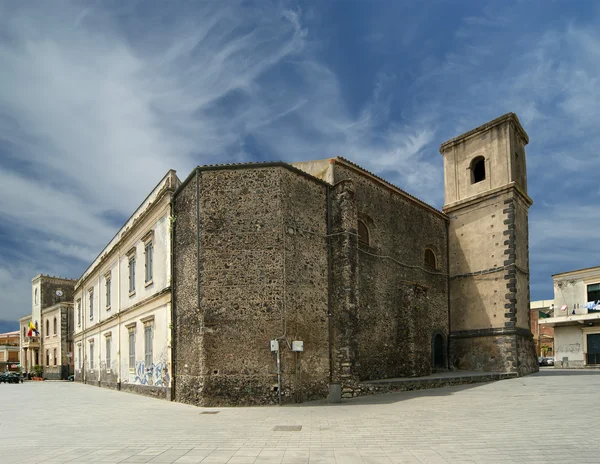 Starobylé budovy. Acicastello, nedaleko města catania, Sicílie — Stock fotografie