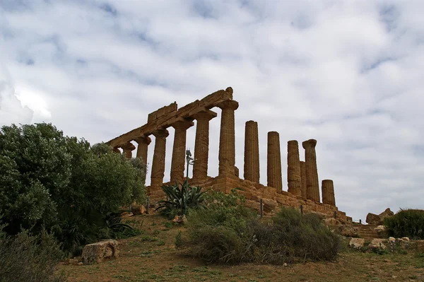 Det antikke græske Juno-tempel, Agrigento, Sicilien - Stock-foto