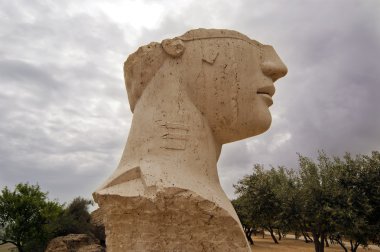 agrigento, Sicilya, İtalya'nın arkeolojik alanda heykel