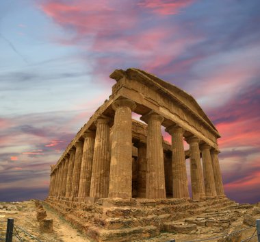 Ancient Greek temple of Concordia, Agrigento, Sicily clipart