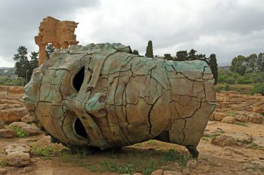 agrigento, Sicilya, İtalya'nın arkeolojik alanda heykel