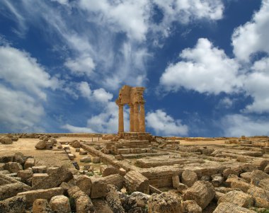 Antik Yunan tapınağı dioscuri, agrigento, Sicilya