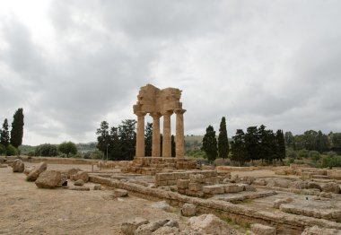 Antik Yunan tapınağı dioscuri, agrigento, Sicilya