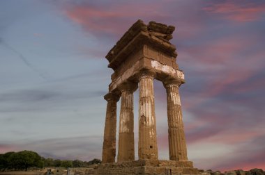 Antik Yunan tapınağı dioscuri, agrigento, Sicilya