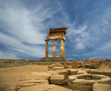 Antik Yunan tapınağı dioscuri, agrigento, Sicilya