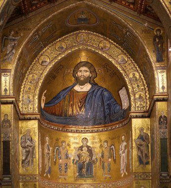 İsa pantokrator. Katedral-basilica Monreale Sicilya