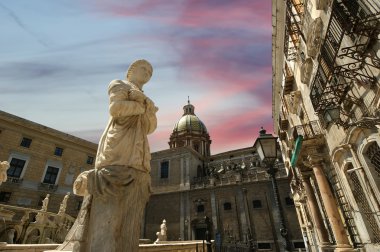 Fontana pretoria, palermo, Sicilya