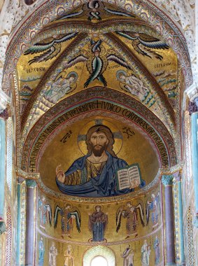 İsa pantokrator. Katedral-cefalu, Sicilya Bazilikası