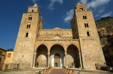 cefalu, Sicilya, Güney İtalya katedral Bazilikası