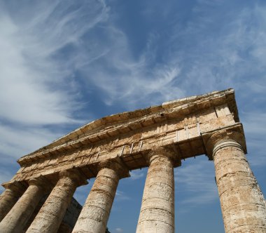 Segesta Sicilya tapınakta klasik Yunan (Dorik)