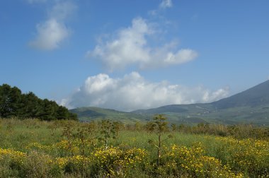 dağ Vadisi - peyzaj, Adası Sicilya, İtalya