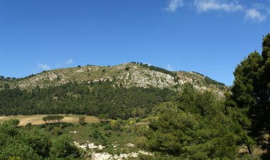 dağ Vadisi - peyzaj, Adası Sicilya, İtalya