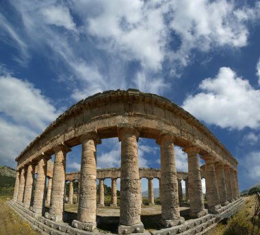 Segesta Sicilya tapınakta klasik Yunan (Dorik)