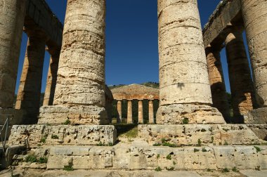 Segesta Sicilya tapınakta klasik Yunan (Dorik)