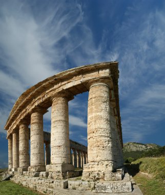 Segesta Sicilya tapınakta klasik Yunan (Dorik)