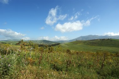 dağ Vadisi - peyzaj, Adası Sicilya, İtalya