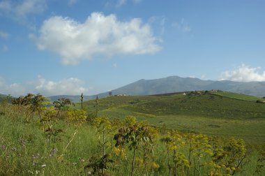 dağ Vadisi - peyzaj, Adası Sicilya, İtalya