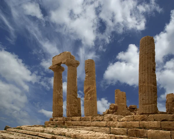 Oude Griekse tempel van juno, agrigento, Sicilië — Stockfoto