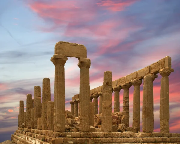 Antik Yunan tapınağı, juno, agrigento, Sicilya — Stok fotoğraf
