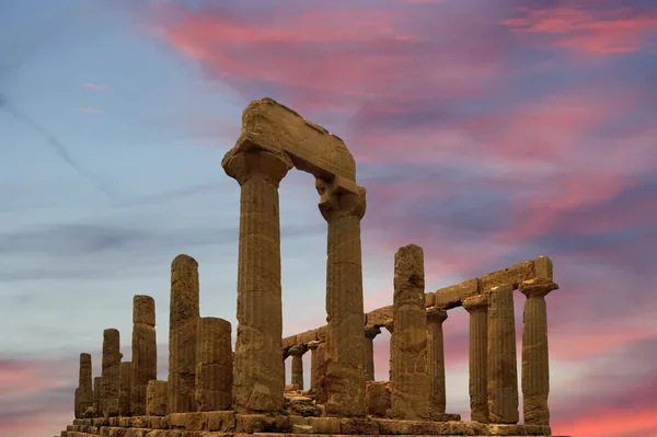 Antike griechische Tempel von Juno, Agrigent, Sizilien — Stockfoto