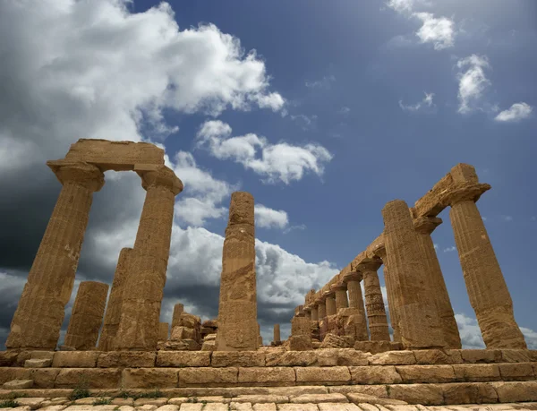Antik Yunan tapınağı, juno, agrigento, Sicilya — Stok fotoğraf