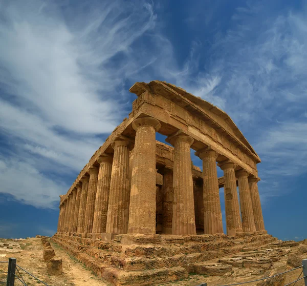 Oude Griekse tempel van concordia, agrigento, Sicilië — Stockfoto