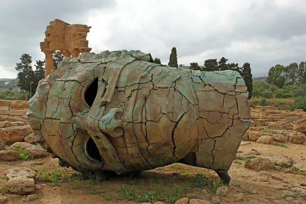 stock image The statue in the archeological area of Agrigento, Sicily, Italy