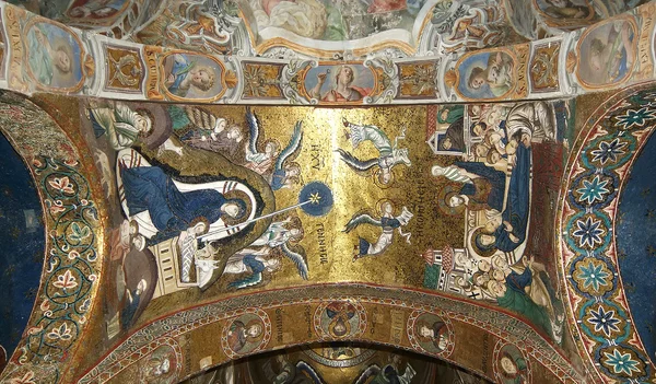 Wnętrze kościoła st. mary, palermo, Sycylia, Włochy — Zdjęcie stockowe