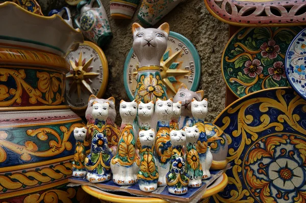Symbool van het eiland Sicilië, Italië. traditionele souvenirs — Stockfoto