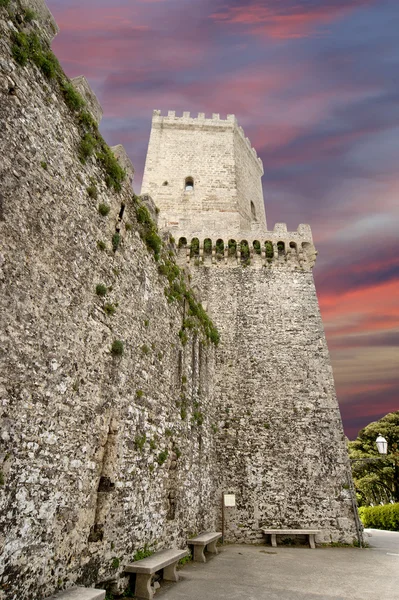 Castelo de Vénus em Erice, Sicília, Itália — Fotografia de Stock