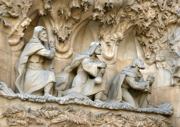 圣家族教堂由安东尼高迪在西班牙巴塞罗那 — 图库照片