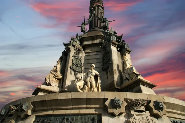 Μνημείο Chistopher Columbus στη Βαρκελώνη, Ισπανία — Φωτογραφία Αρχείου